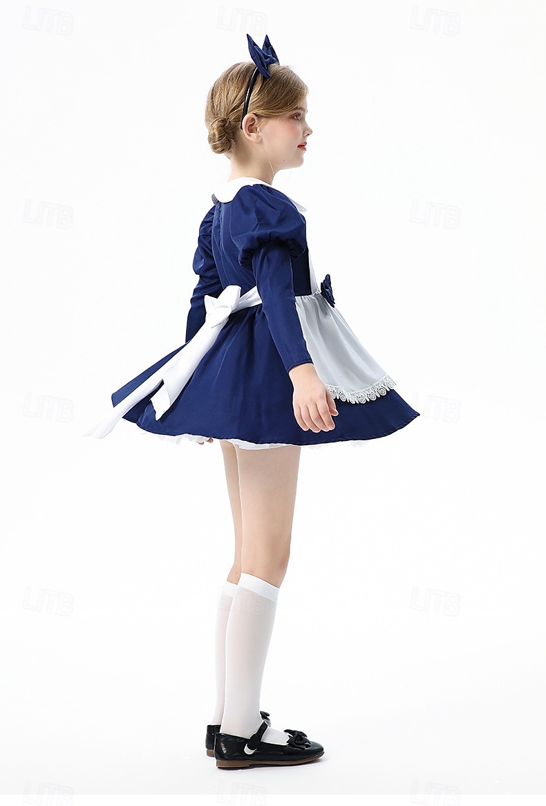 Alice au pays des merveilles Conte de Fées Alice Robe Costume Personnages de contes de fées Douce Lolita Cosplay de Film for Fille Enfant Halloween Carnaval Journée mondiale du livre Performance de 2025 ? $39.99 –P10
