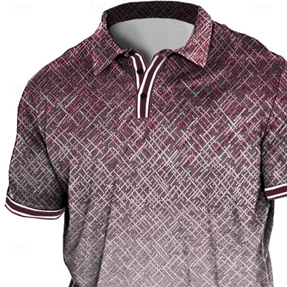 Men's Plus Size Polo Shirt Big and Tall Graphic Prints Turndown Print Short Sleeve Spring & Summer Sports Fashion Streetwear Designer Outdoor Street Tops 2026 - $20.99 –P3