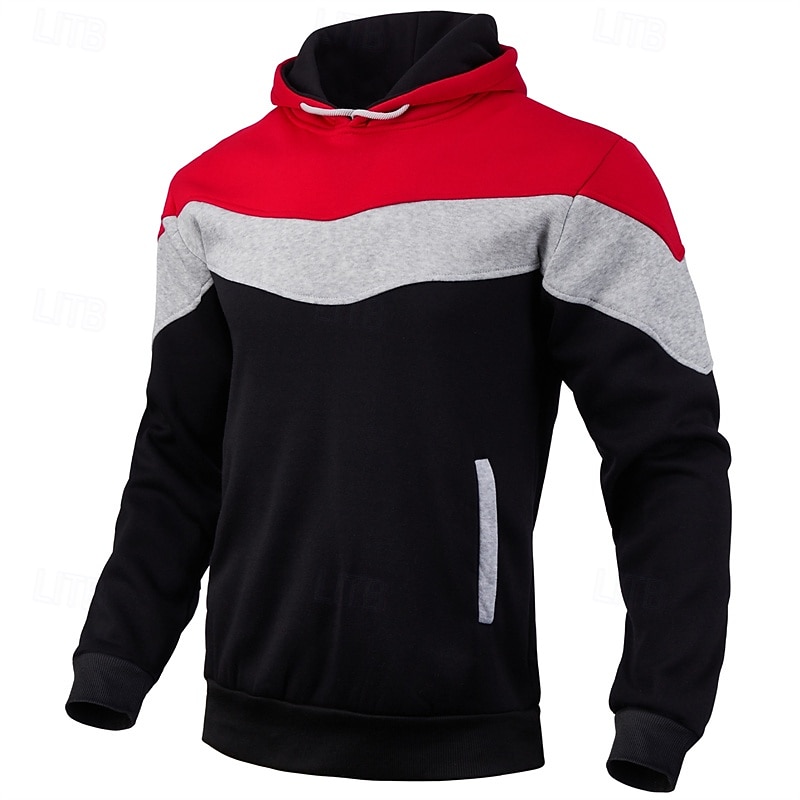 Per uomo Felpa con cappuccio Nero Blu marino Blu Arancione Cachi Con Cappuccio Blocco di colori Patchwork Sport & Outdoor Quotidiano Ferie Poliestere Streetwear Essenziale Casual Primavera Autunno del 2026 a $10.49 –P1