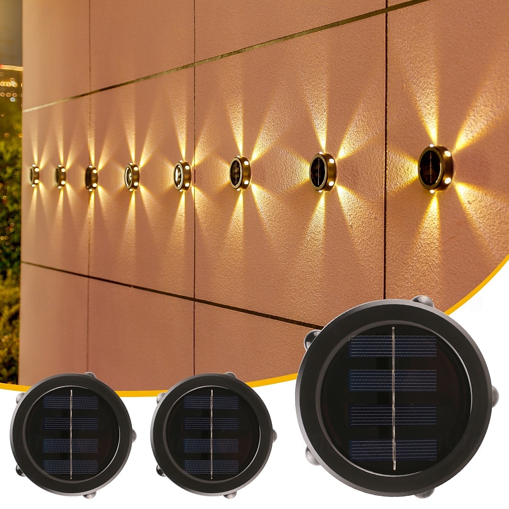 1 lampada da parete solare impermeabile per esterni con 5 fasci LED, illuminazione per cortile, giardino, recinzione, balcone, scala del 2025 a $8.49 –P11