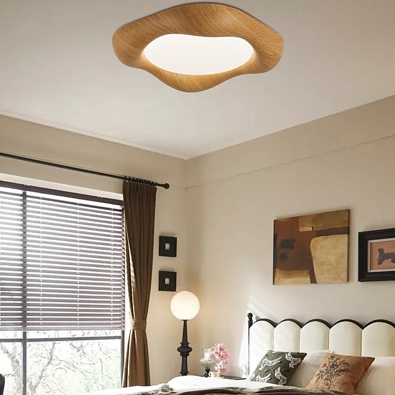 Luminária de teto moderna de meados do século para quarto principal, com textura de madeira retrô nipo-americana de 2025 por $162.99 –P5
