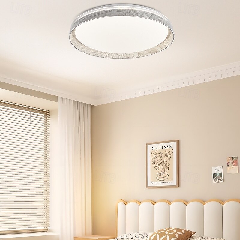 Lumină de tavan modernă, candelabru, lămpi de tavan cu LED, lumină de tavan cu LED-uri, lumini de cameră ultra-subțiri din lemn în stil japonez, lumini rotunde din lemn masiv pentru sufragerie, lumină 2025 - $136.99 –P5