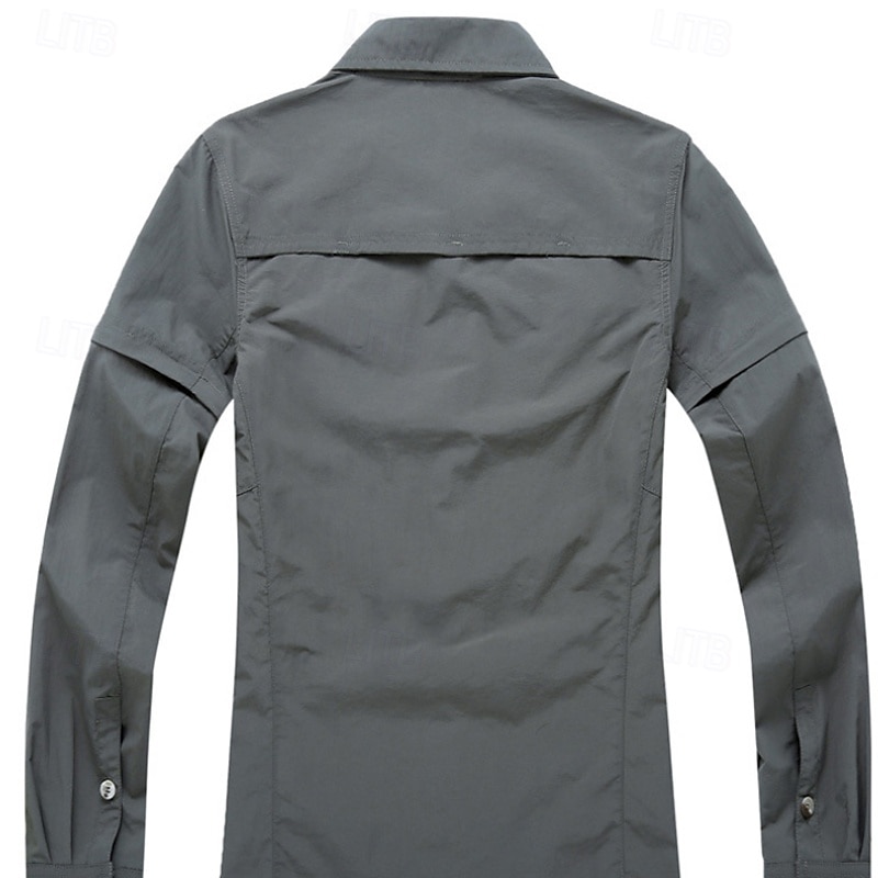 Women's Hiking Shirt Long Sleeve Turndown Top Outdoor Waterproof Windproof Lightweight Nylon Army Green Khaki Rose Red Running Camping / Hiking / Caving 2025 - $34.99 –P18