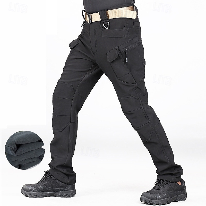 Herren Cargohosen Wanderhosen Regenhose zum Wandern Außen Normale Passform Wasserdicht Winddicht Schnelltrocknend Leicht Hosen Tasche Elastischer Bund Schwarz Armeegrün Camping / Wandern Golfspiel 2025 - $29.99 –P4