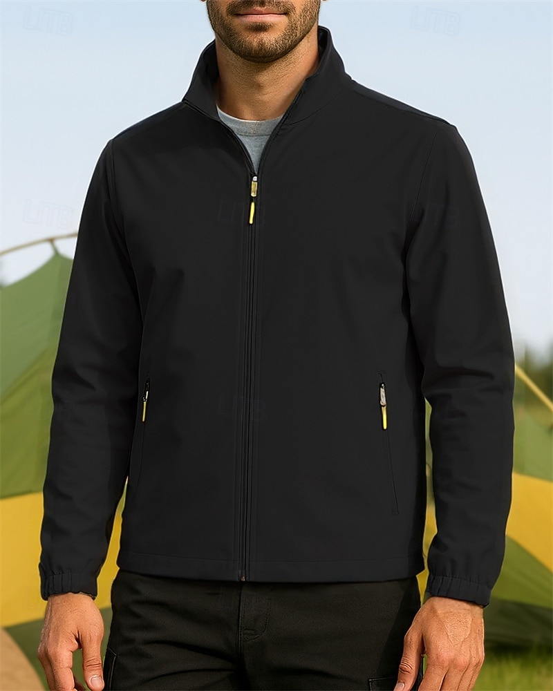 Муж. Куртка для туризма и прогулок Спортивная куртка Дождевик На открытом воздухе Водонепроницаемость Легкость Дышащий Походная одежда Походная одежда Весна Осень Жакет Теннис Гольф Бег Сплошной цвет 2025 - $29.99 –P4