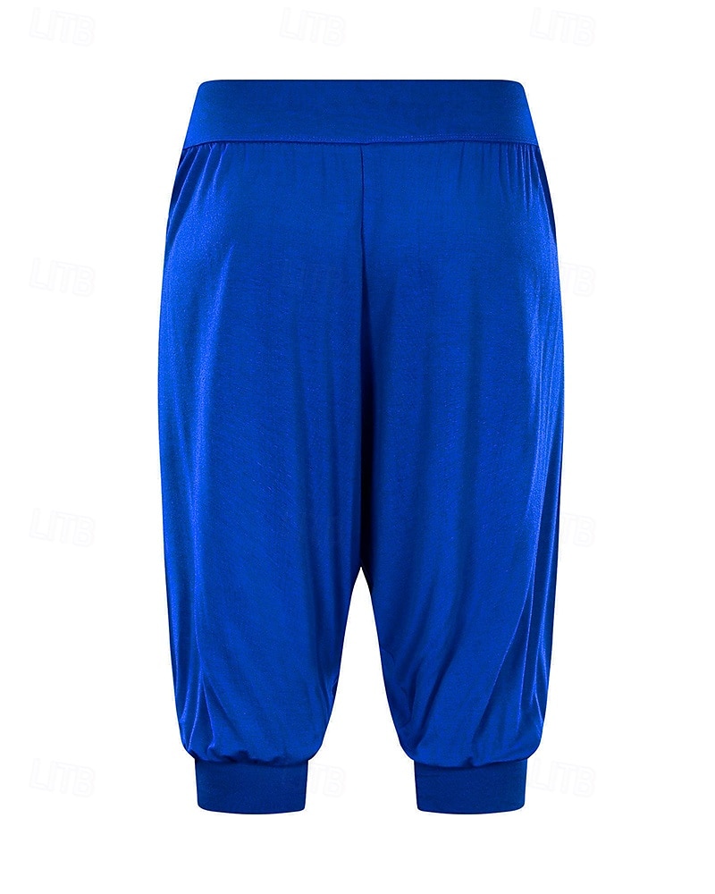 Dámské Kalhoty na jógu Harémové kalhoty Bombarďáky Lehká váha Vysoký pas Tělocvična Pilates Zumba Spodní část oděvu Pevná barva Černá Bílá Burgundská fialová Hlavní město Podzim Sportovní Sportovn 2026 - $13.99 –P3