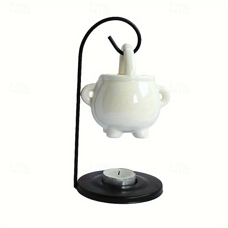 1 ensemble de brûleur à huile de chaudron païen suspendu noir - diffuseur d'arômes chauffe-cire avec poignée pour une décoration intérieure enchanteresse, fondants de cire parfumée essentielle de 2025 ? $23.99 –P6