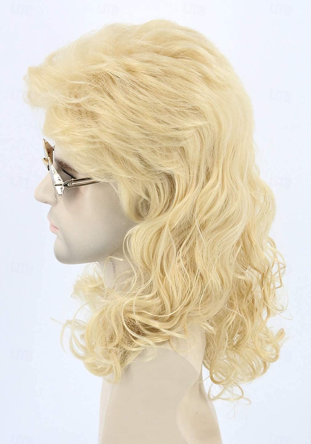 parrucca da uomo, parrucca anni '80, parrucca bionda lunga e liscia, parrucca mullet, costume di Halloween, parrucca alla moda, accessori per feste eleganti. del 2026 a $24.99 –P5