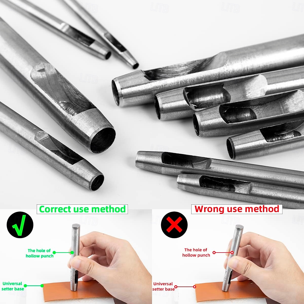 15 stuks holle perforator voor leren riem, stalen riem, ronde holle perforator voor horlogeband, canvas riem, papier en kunststof 0,5 mm-5 mm 2026 - $13.99 –P5