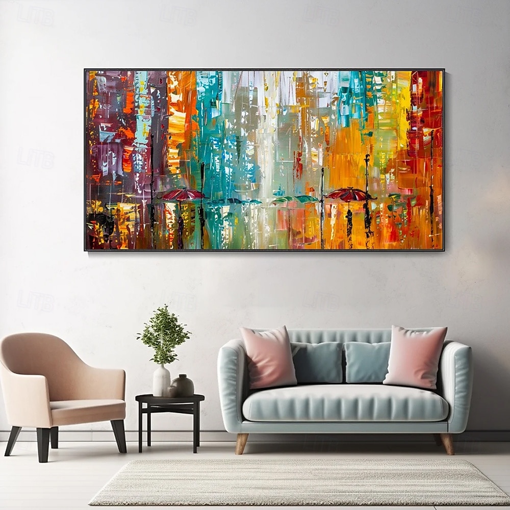 Mintura handgefertigte abstrakte Landschaftsölgemälde auf Leinwand, Wandkunst, Dekoration, modernes Bild für die Inneneinrichtung, gerolltes, rahmenloses, ungedehntes Gemälde 2025 - $92.99 –P3