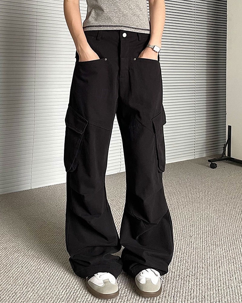 Per donna Pantaloni Cargo Pantaloni Moda Streetwear Lunghezza intera Naturale Tinta unita Tasca Confortevole Micro-elastico Sport & Outdoor Abbigliamento quotidiano Nero Beige Estate Primavera del 2026 a $29.99 –P6