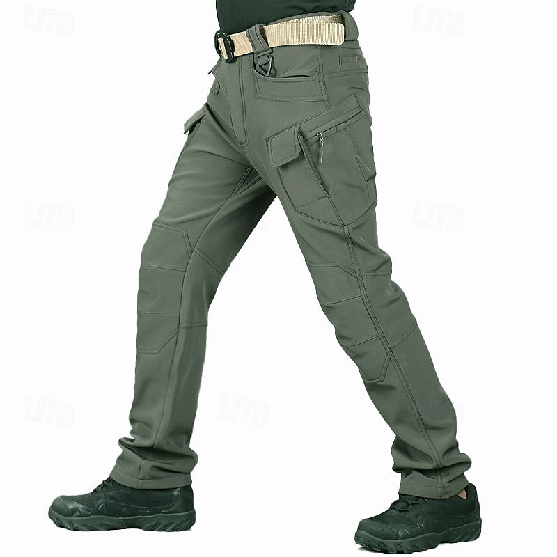 Herren Cargohosen Wanderhosen Regenhose zum Wandern Außen Normale Passform Wasserdicht Winddicht Schnelltrocknend Leicht Hosen Tasche Elastischer Bund Schwarz Armeegrün Camping / Wandern Golfspiel 2025 - $29.99 –P3