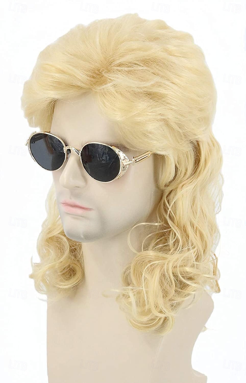 parrucca da uomo, parrucca anni '80, parrucca bionda lunga e liscia, parrucca mullet, costume di Halloween, parrucca alla moda, accessori per feste eleganti. del 2026 a $24.99 –P4