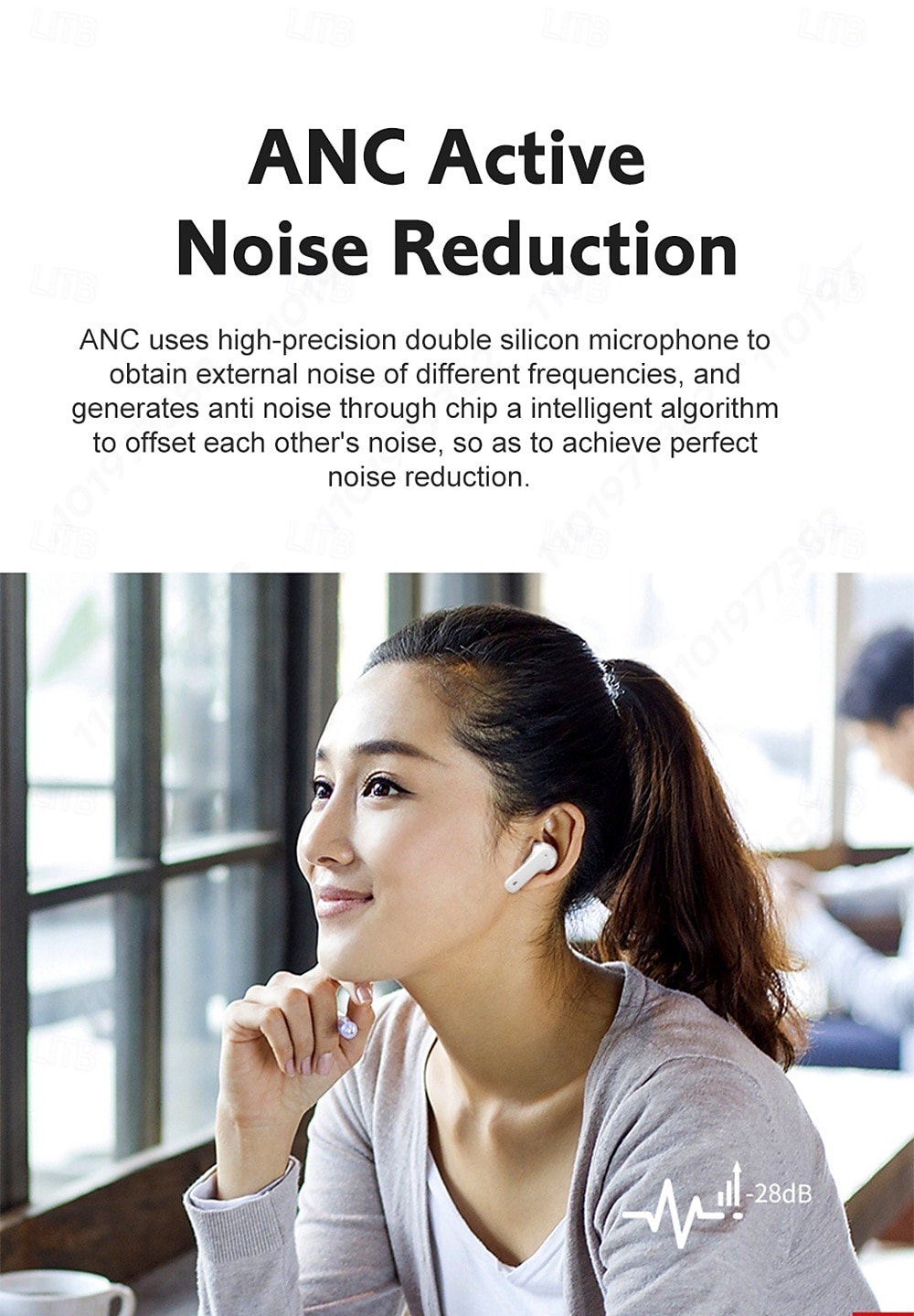 ANC Lenovo XT98 Earphones Bluetooth V5.2 True Wireless Headphones Active Noise Cancelling 28dB Sports Earbuds with Mic ENC Call 2025 - $38.99 –P4