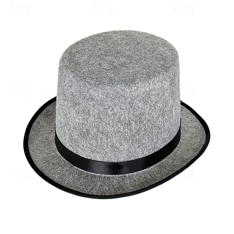 Sombrero de mago para espectáculos, sombrero Lincoln, sombrero alto de espectáculo, sombrero de jazz retro de 13 cm, estilo británico, combinable. 2025 - $8.99 –P19