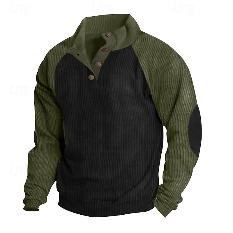 Homens Moletom com zíper Moletom Zip Moletom com capuz Adamascado Khaki claro. Preto Vinho Verde Tropa Colarinho Clerical Bloco de cor Zip Up Bloco de cor Desportos e Ar livre Casual Diário Roupa de de 2025 por $32.99 –P2
