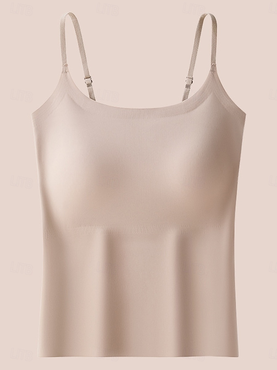 Γυναικεία Καμισόλ Tank Top Συμπαγές Χρώμα Καθημερινά Αμάνικο Λαιμόκοψη U Κανονικά μπλουζάκια Μαύρο Λευκό Ανοικτό Καφέ Καφέ Χακί Καλοκαίρι Άνοιξη 2026 - $21.99 –P7