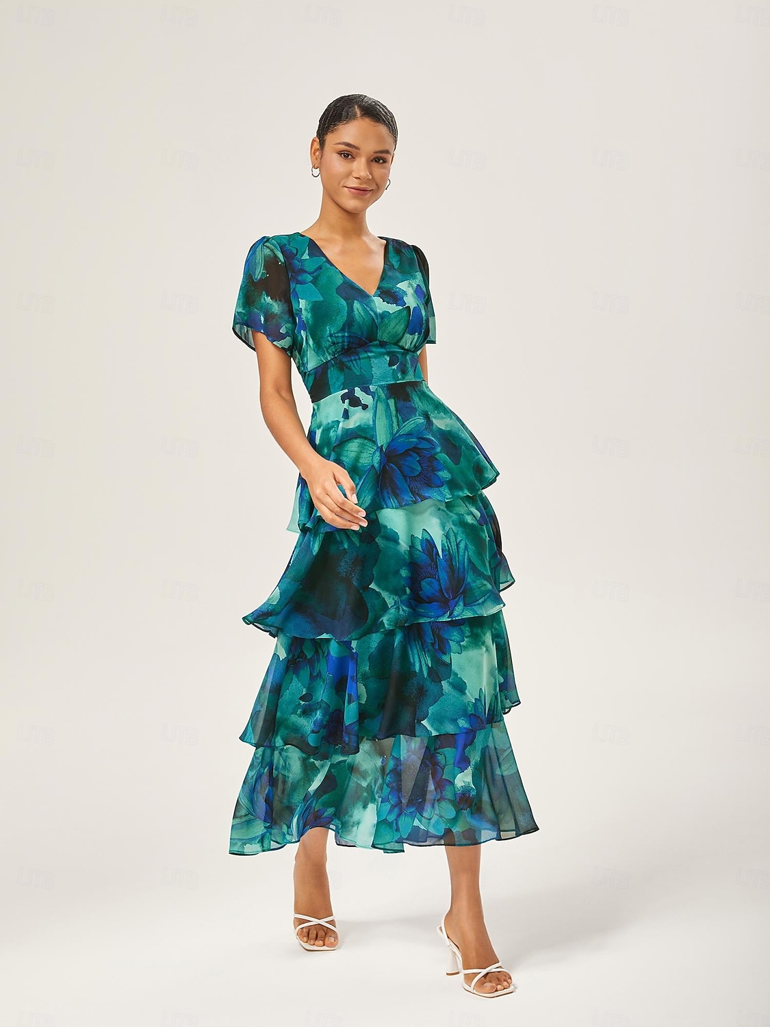 Femmes Féminin Robe Décontractée Vert Été Inter-saisons Col en V Vacances XS S M de 2026 ? $85.99 –P1