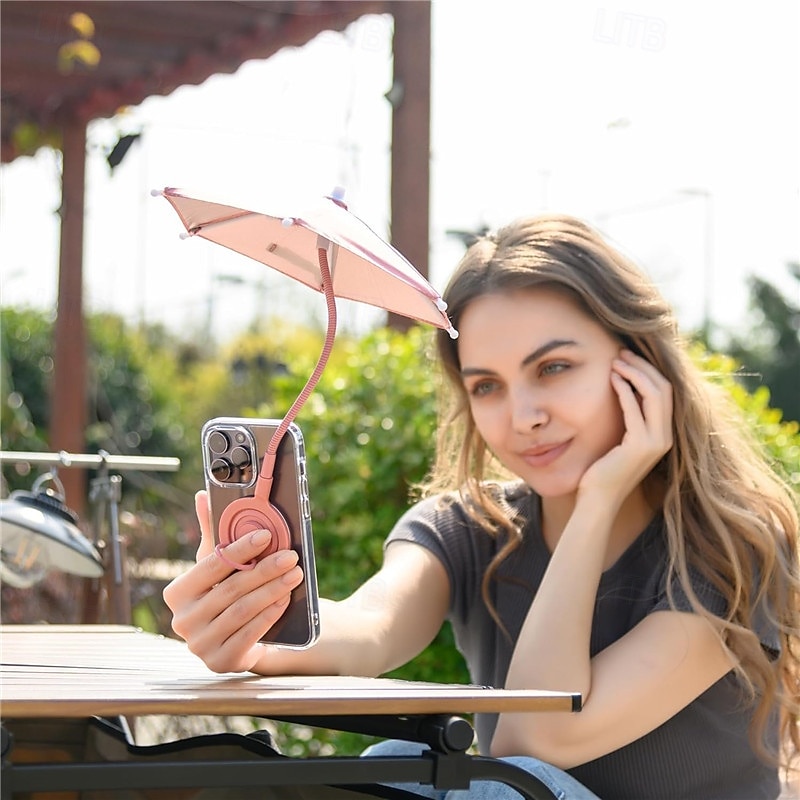 Guarda-chuva magnético para telefone para proteção solar de telefone ao ar livre com design de ângulo flexível &Capa protetora de celular giratória para iPhone 16, 15, 14, 13 e 12 Pro MaxMag-Safe de 2025 por $20.99 –P1