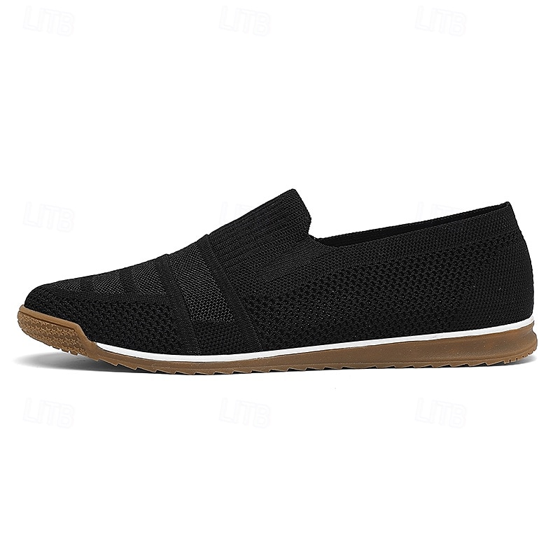 Herren-Slipper aus Strick, atmungsaktives Obermaterial aus Webstoff mit flexibler Gummisohle, bequem und leicht für Sommer, Strand und Autofahren 2025 - $34.99 –P3