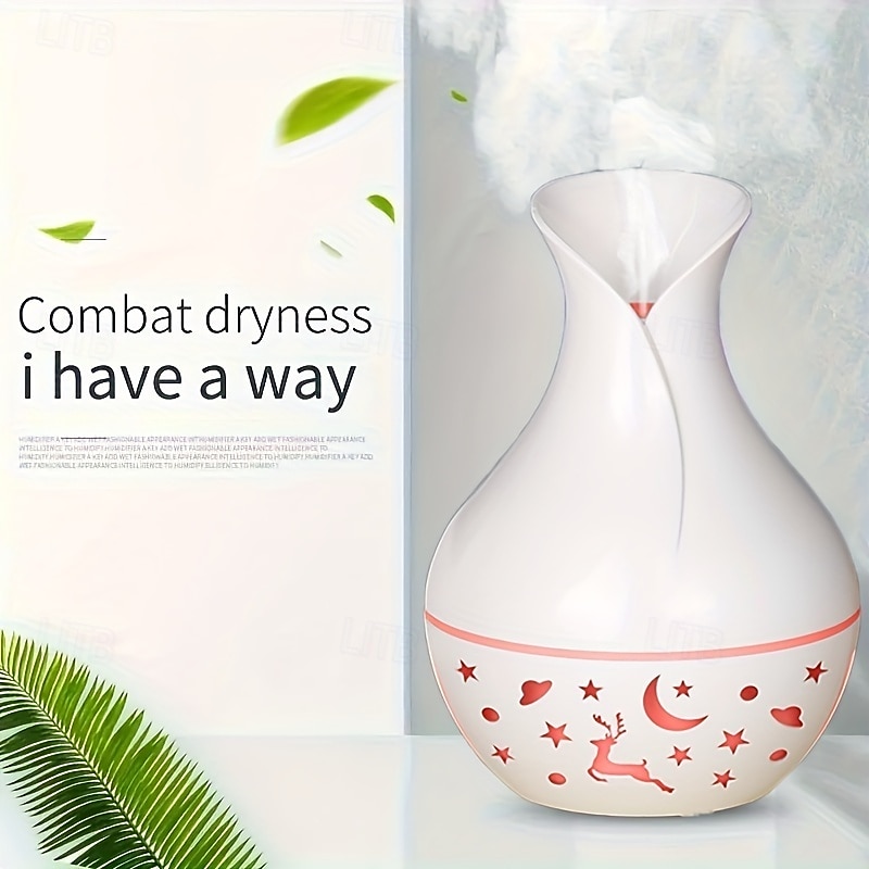 1pc USB Portable Humidifier with Essential Oil Diffuser  Quiet Operation Auto Shut-Off 7 Color Lights Nightlight for Home & Office Use - Plastic Material 2025 - $16.99 –P8