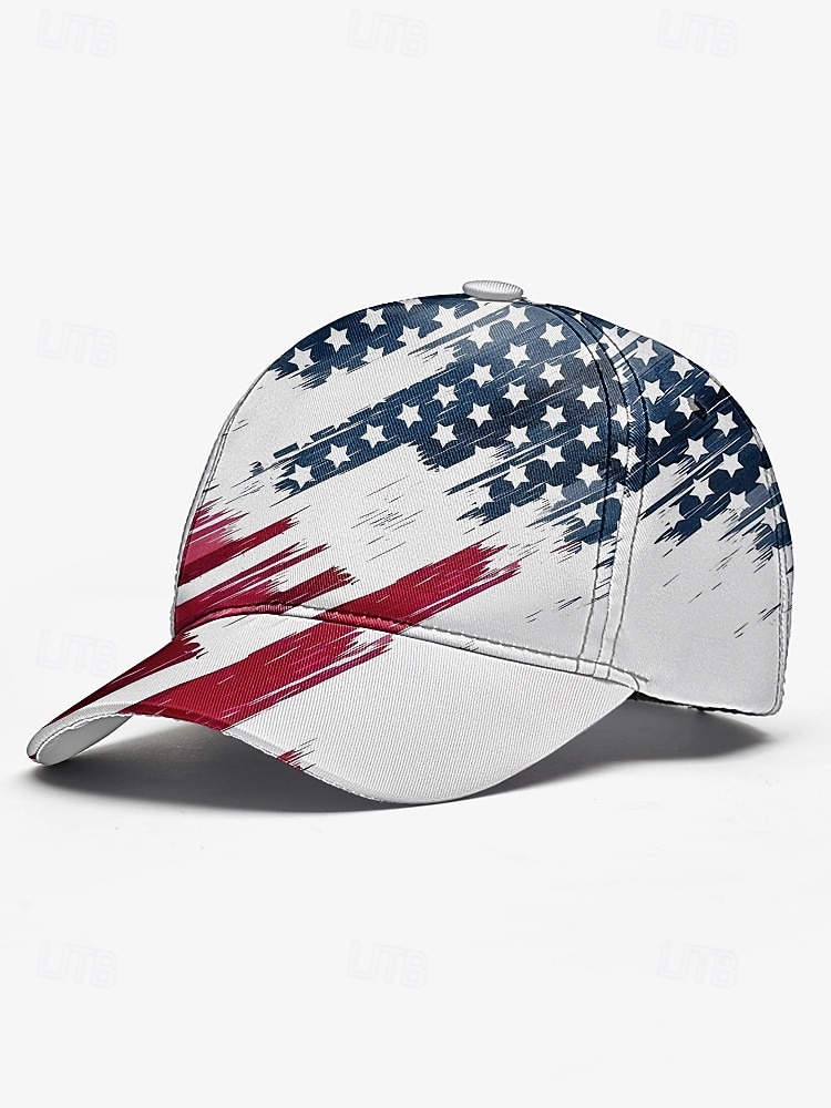 Pánská baseballová čepice s americkou vlajkou – vlastenecká nastavitelná čepice s potiskem USA s motivem distorted usa pro outdoorové sporty, 4. července a běžné nošení 2025 - $14.99 –P6