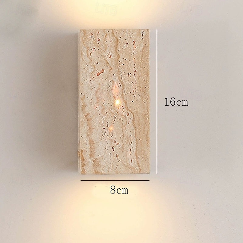 Applique a LED da esterno impermeabile IP65 in pietra, per soggiorno, camera da letto, comodino, TV, lampada da parete artistica, applique da parete 110-240 V. del 2025 a $165.99 –P4