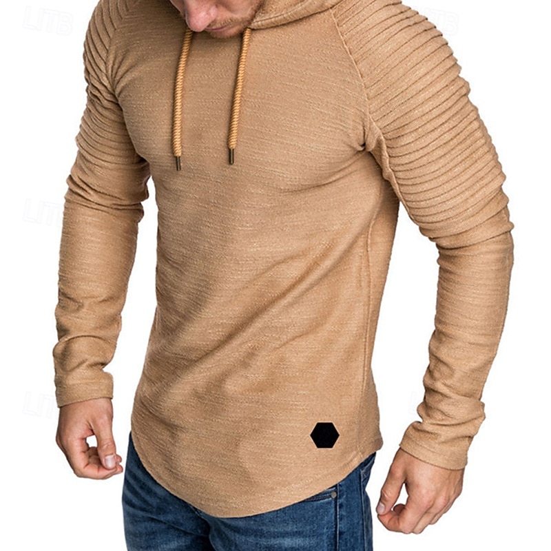 Per uomo Maglione Felpa con cappuccio Maglione a maglia A Coste Maglia Top Regolari Pieghe Semplice Con Cappuccio Moda Essenziale Vacanza Abbigliamento quotidiano Abbigliamento Primavera Autunno Nero del 2025 a $21.99 –P4