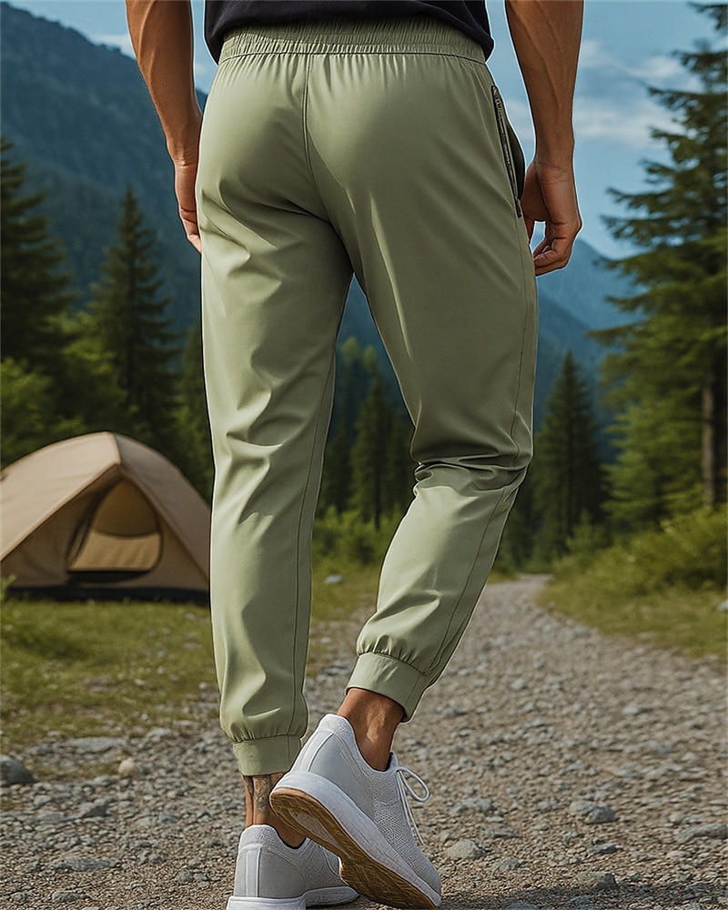 Herren Wanderhosen Trainingshose Außen Normale Passform Wasserdicht Winddicht Atmungsaktiv Schnelltrocknend Hosen Elastischer Bund Schwarz Dunkelgrün Camping / Wandern Golfspiel Laufen XS S M L XL 2025 - $13.99 –P3