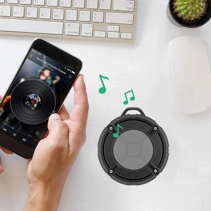Ηχείο ντους, αδιάβροχο ηχείο bluetooth ipx7, δυνατός ήχος HD, φορητό ασύρματο ηχείο με βεντούζα &Ανθεκτικό γάντζο, ενσωματωμένο μικρόφωνο, για ντους, πισίνα, παραλία, εξωτερικούς χώρους 2025 - $27.99 –P4