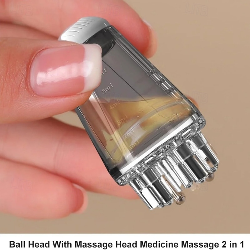 Pettine massaggiante per il cuoio capelluto con applicatore per oli essenziali, erogatore di siero liquido per capelli, strumento per la cura del cuoio capelluto contro la caduta dei capelli, mini del 2025 a $8.49 –P3