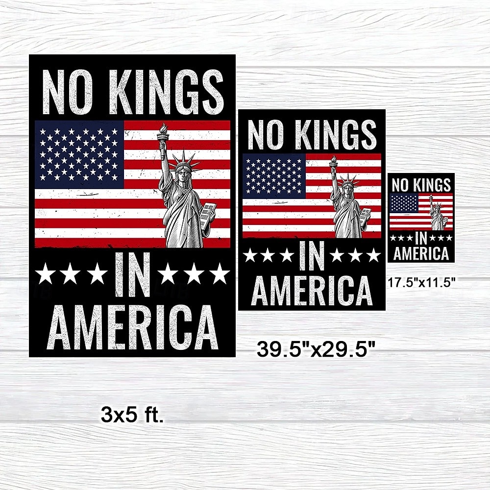 No Kings Protest Garden Flag 12 x 18 Inch Yard Flags, Small Garden Flags for Outside, Outdoor Flags, Holiday Garden Flags for All Seasons 2026 - $9.99 –P2