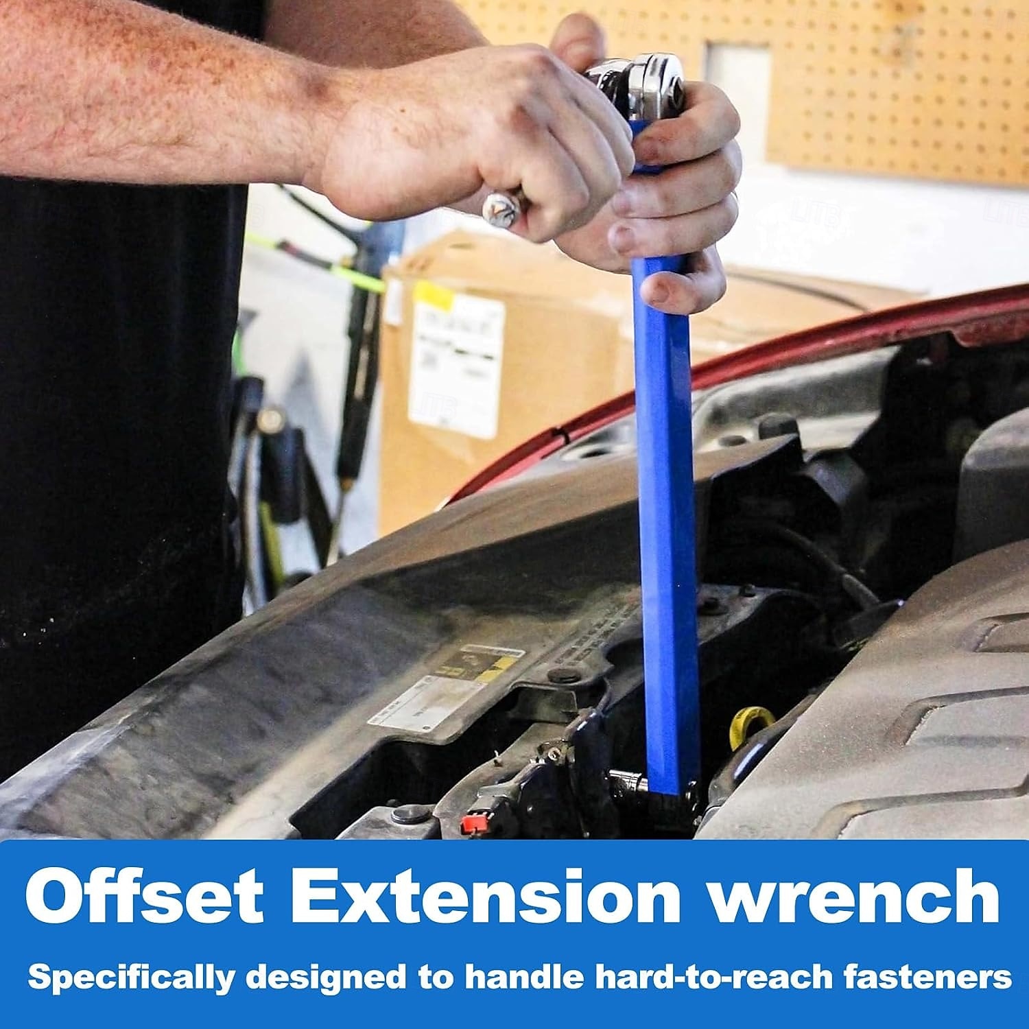 Offset Extension Wrench Set, 15.4 Inch Offset Extension Wrench with 1/2", 1/4", 3/8" Square Drive Adapters and 3/8" Drive Ratchet Wrench, Universal Impact Wrench Extender Tool for Tight Place 2025 - $20.99 –P2