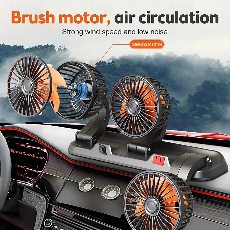 5V Car Fan Triple Head USB Interface Electronic Fan 3-speed Adjustable USB Gadget for Car Cooling Fan Car Computer Accessories - USB Fan Compatible with Notebook Computers 2025 - $38.99 –P6