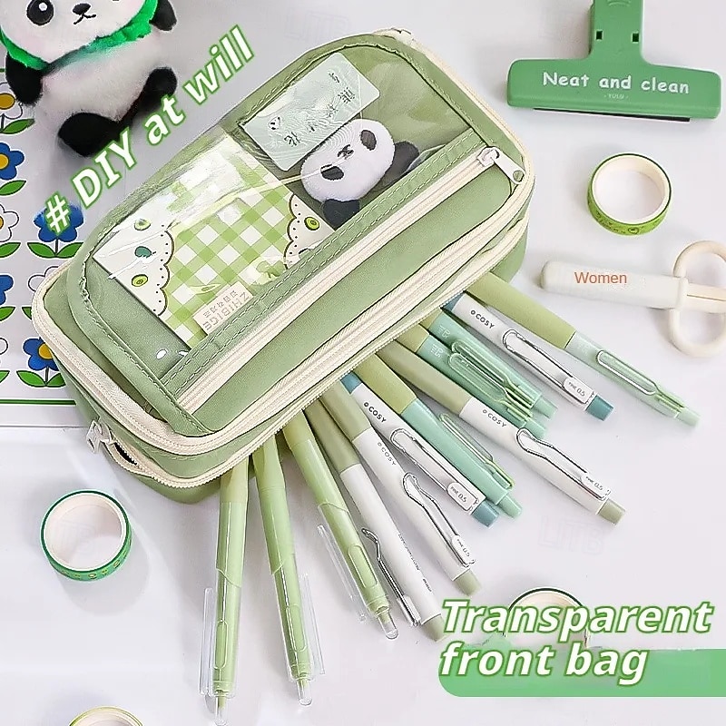 Large Capacity Storage Bag with 9-layer Pencil Case Transparent Compartment and Magnetic Button Flap for Easy Retrieval 2025 - $15.99 –P9