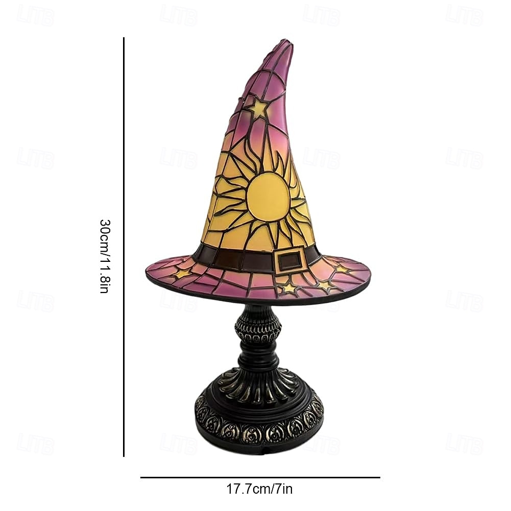 1 шт. ретро смоляная шляпа ведьмы светильник уникальный ночной светильник для спальни прикроватный светильник атмосфера праздника Хэллоуин декоративный светильник usb-разъем 2026 - $33.99 –P1
