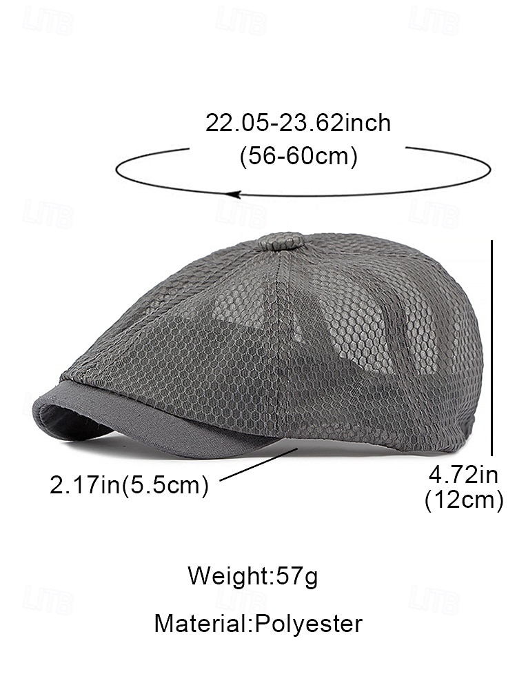 Men's Breathable Mesh Newsboy Hat – Lightweight Summer Flat Cap with Classic Ivy Style for Outdoor Activities and Casual Wear 2025 - $11.99 –P10