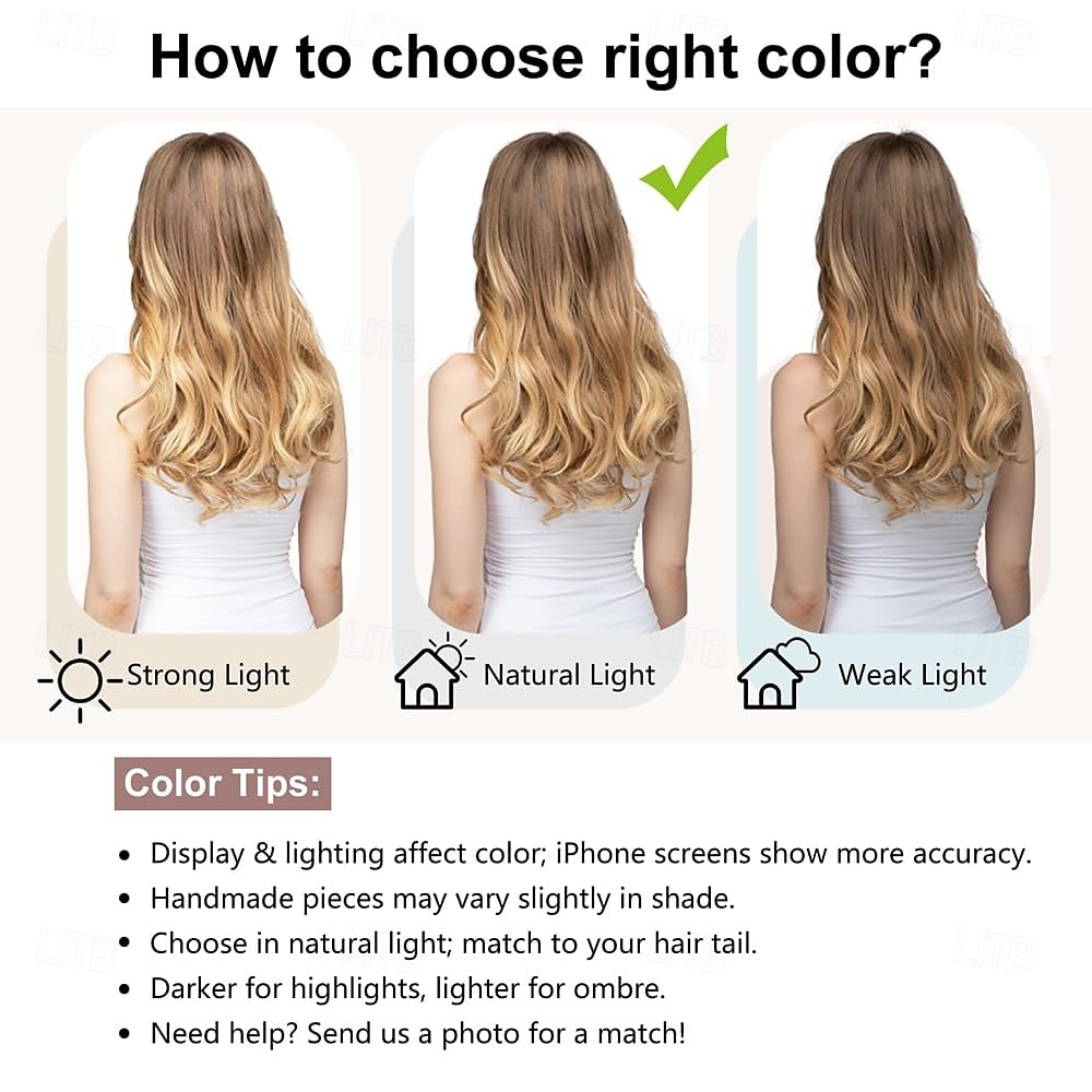 накладные волосы на клипсах - густые длинные прямые многослойные накладные волосы грязно-русый смешанный обесцвеченный блонд 20 дюймов мягкий кружевной тресс 2026 - $28.99 –P3