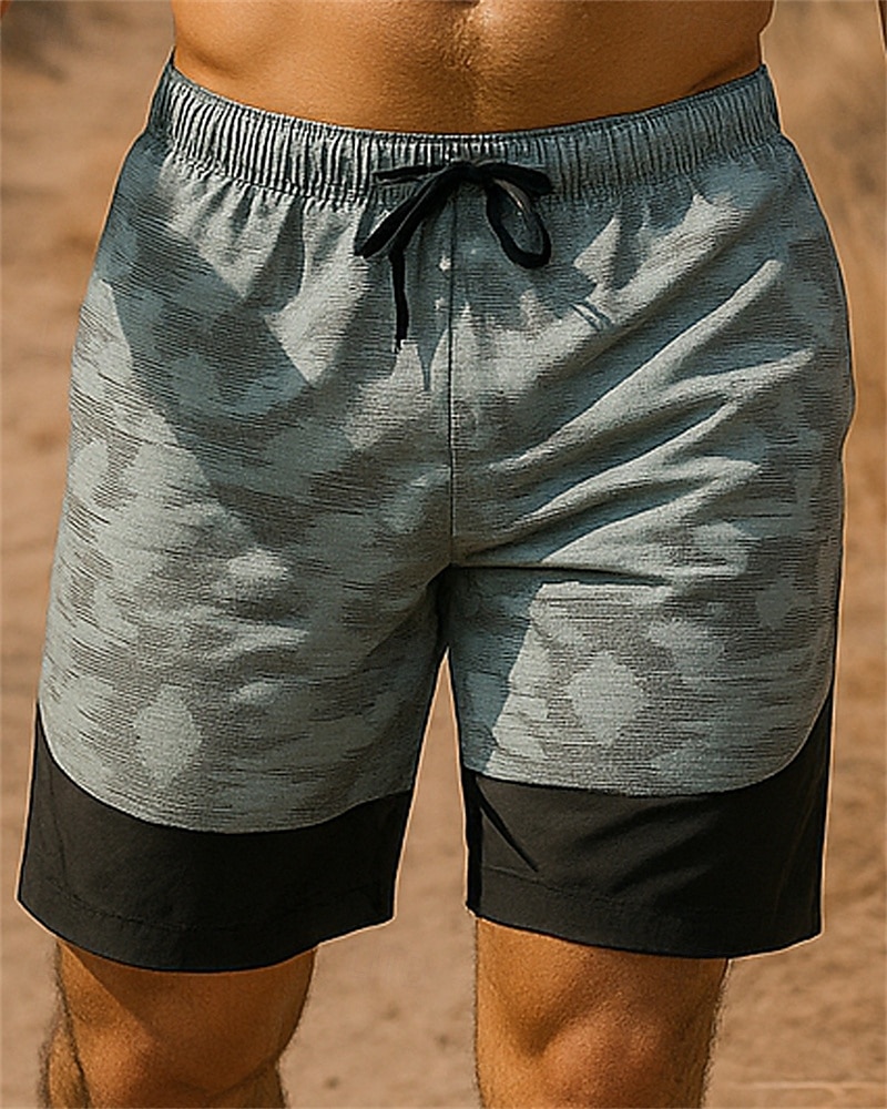 Homens Shorts de caminhada Retalhos Ao ar livre Normal Respirável Secagem Rápida Leve Elástico Calção Cintura elástica Verde Escuro Cinzento Tênis Golfe Corrida M L XL XXL XXXL de 2025 por $24.99 –P1