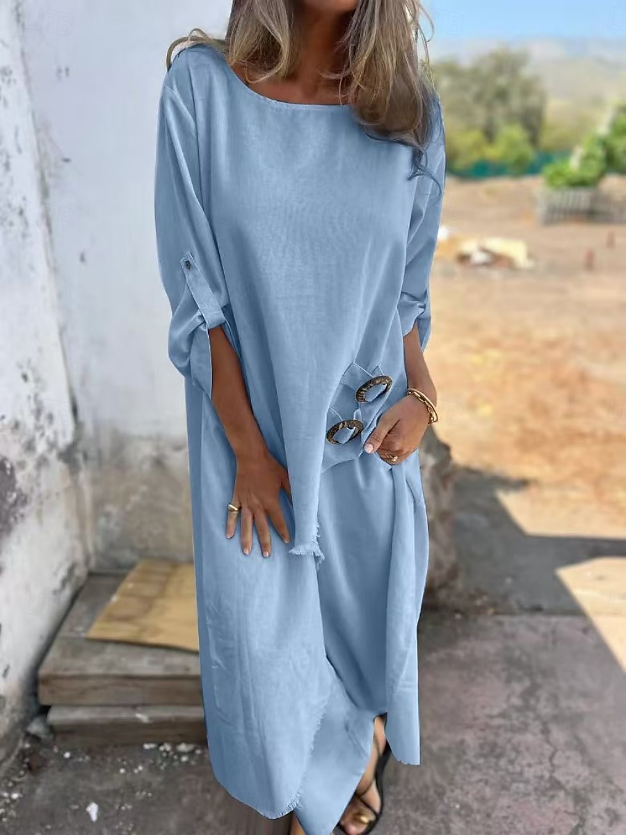 Damen Mode Streetwear Täglich Hosen-Sets Langarm Rundhalsausschnitt Einfarbig Patchwork Lässig Täglich Schwarz Gelb Wein Frühling Normale Passform 2025 - $44.99 –P6