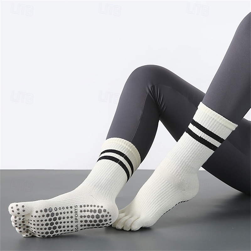 Női Padlózoknik Csúszásmentes adagolás Öt lábujj szagtalanító Anti-Friction izzadságelnyelő mert Pilates Tánc Fitnesz 2025 - $5.19 –P9