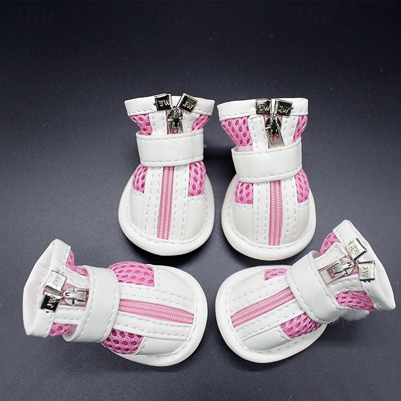 Mesh-Hundeschuhe, Haustierstiefel, atmungsaktive Hundeschuhe für kleine Hunde, wasserdichte Haustiersandalen mit rutschfester Sohle und Reißverschluss, langlebiger Haustierpfotenschutz für heißen 2026 - $15.49 –P3