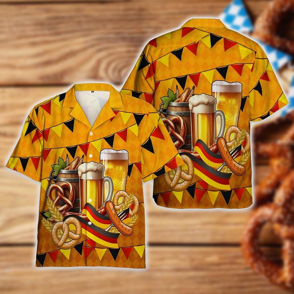 Hawaiian Shirts Aloha Shirt Bavarian Munich German Alpine Graphic for Men's Adults' 3D Print  for Carnival Oktoberfest Beer Beach Vacation Party 2026 - $23.99 –P12