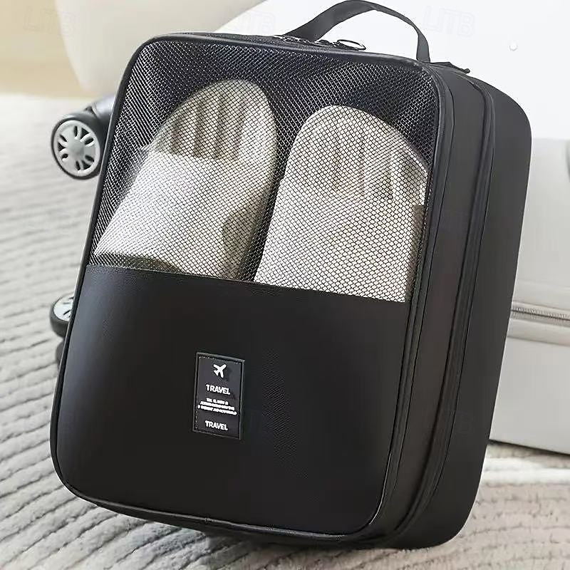Organizador para pendurar sapatos de viagem, bolsa para sapatos de viagem de poliéster lavável e multifuncional de grande capacidade com vários compartimentos, acessório de bagagem que economiza de 2025 por $11.99 –P9