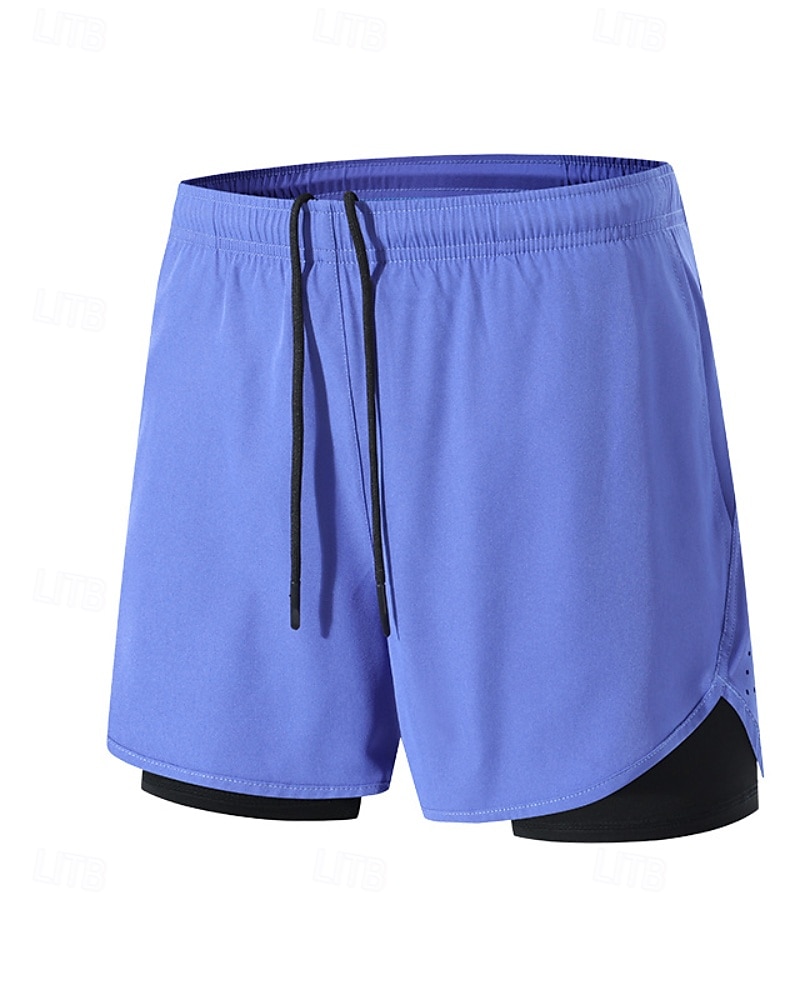 Homme short avec collants Patchwork Shorts Extérieur Sport & Loisir Occasionnel Respirant Séchage Rapide Léger Tennis Le golf Course Coupe régulière Tenue de sport Tenues de Sport Bloc de Couleur de 2025 ? $15.19 –P17