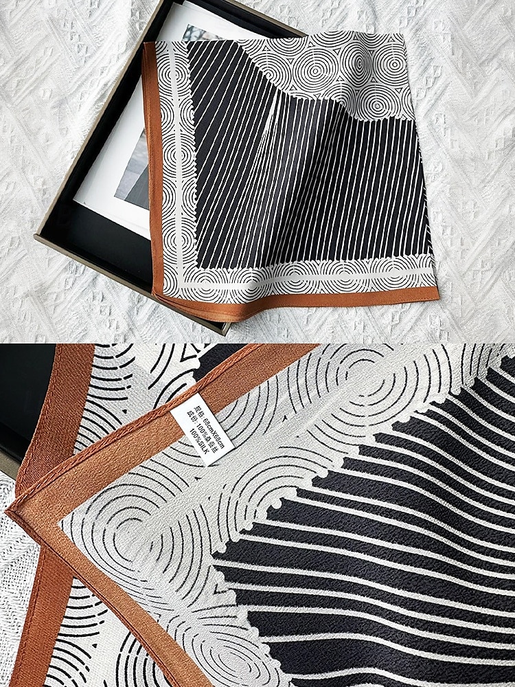 Men’s Paisley Print Square Neck Scarf with Leather Buckle, Vintage Style Polyester Bandana for Outdoor Travel, Parties and Daily Fashion 2025 - $11.99 –P11
