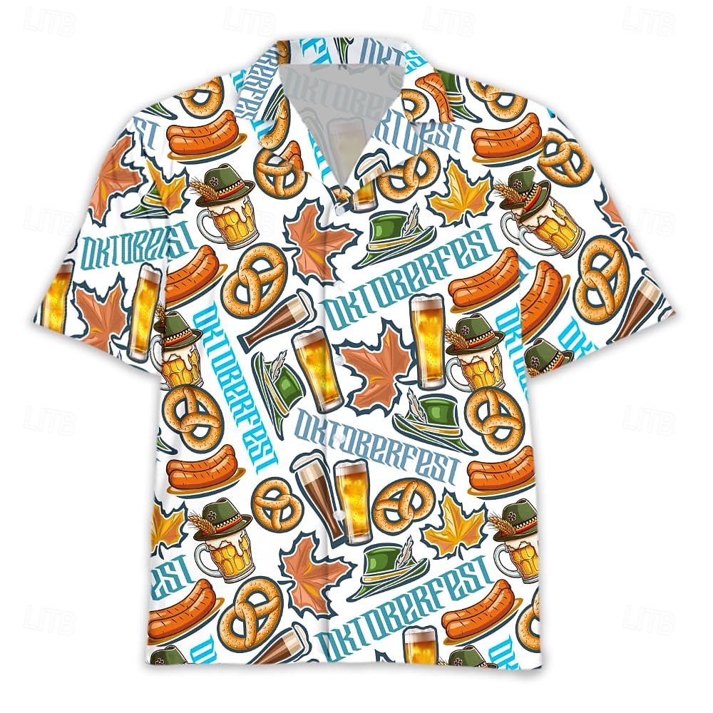 camisas havaianas Camisa Aloha Bávaro Munique Alemão Alpino Arte Gráfica para Homens Adulto Impressão 3D  para Carnaval Cerveja Oktoberfest Praia Férias Festa de 2026 por $23.99 –P10