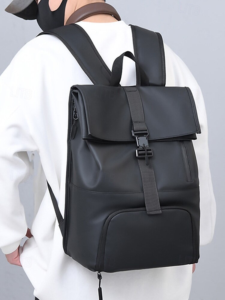 Sac à dos de voyage imperméable pour homme avec compartiment à chaussures, design simple à enroulement, tissu Oxford durable, adapté à l'école, à la salle de sport, aux déplacements quotidiens et aux week-ends de 2025 ? $32.99 –P1