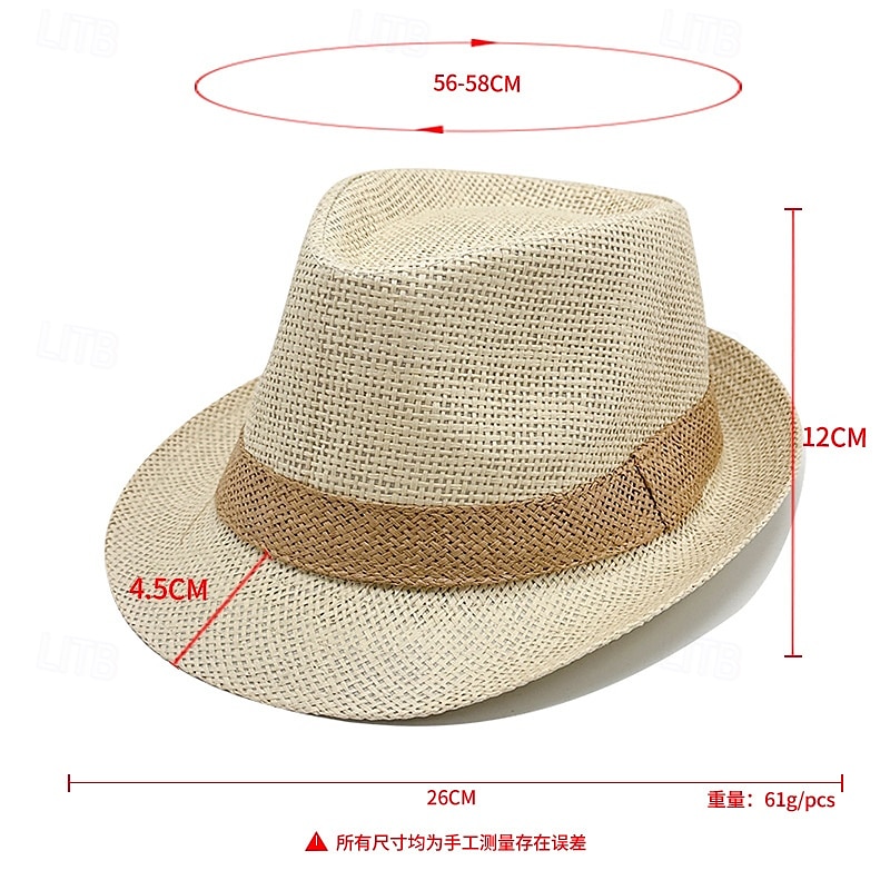 Britse jazzhoed, herenzonbescherming, zonnehoed, strandhoed, strohoed, casual hoed 2025 - $8.49 –P5