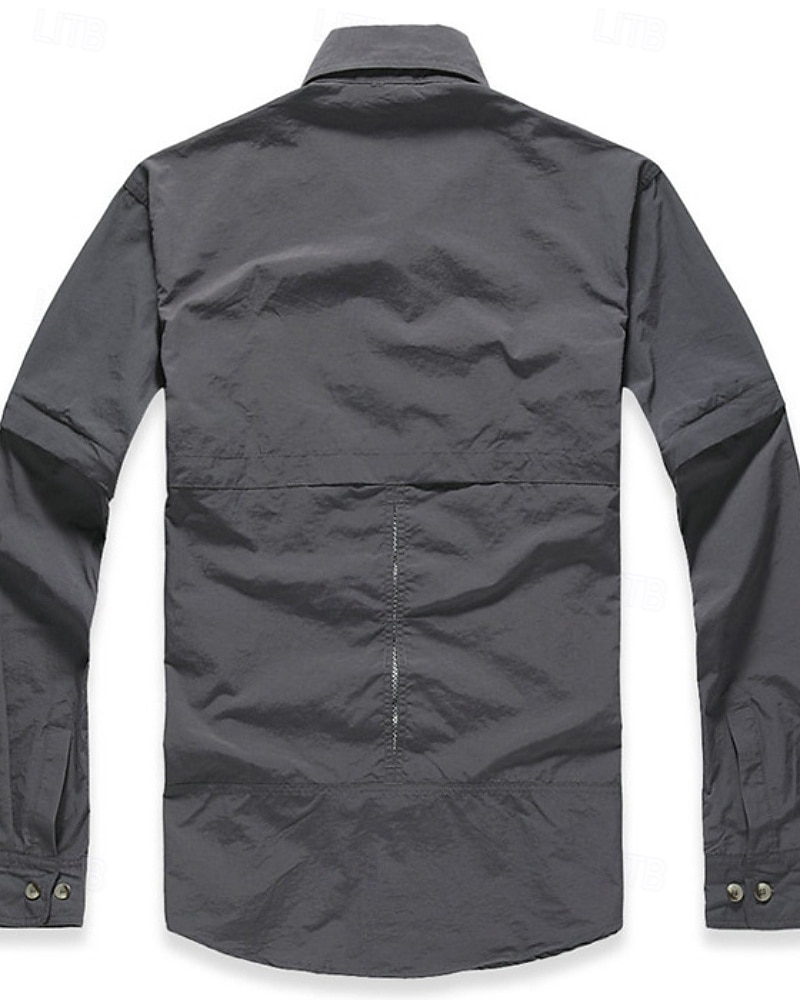 Муж. рубашка-карго Рубашка для туризма и прогулок Топ для походов Длинный рукав Отложной Верхняя часть На открытом воздухе Водонепроницаемость С защитой от ветра Легкость Весна Осень Полиэстер 2026 - $32.99 –P4